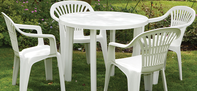 White Plastic Garden Furniture Set Off 63, White Plastic Outdoor Patio Chairs